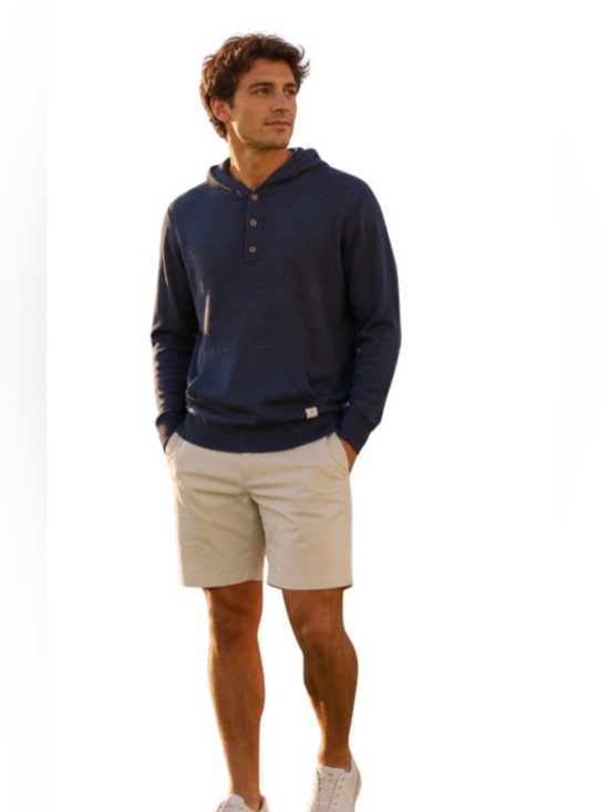 Linksoul Other - NWT Linksoul Cotton Cashmere Hooded Sweater Large Navy